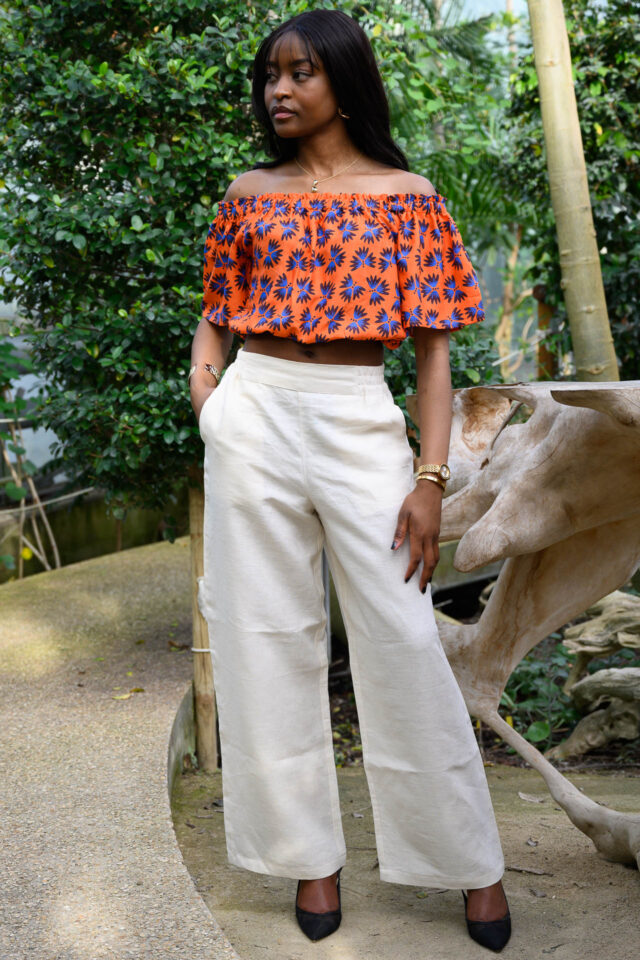 Nevice - Pantalon en lin beige