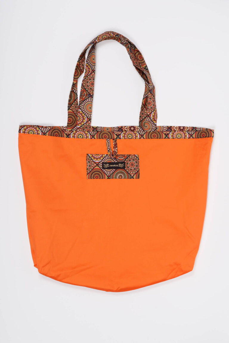 Nevice - Sac réversible marron et orange