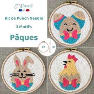 C’Reparti - Kit Punch Needle 3 Motifs  Pâques