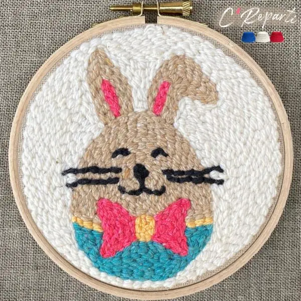 C’Reparti - Kit Punch Needle 1 Motif Oeuf Lapin