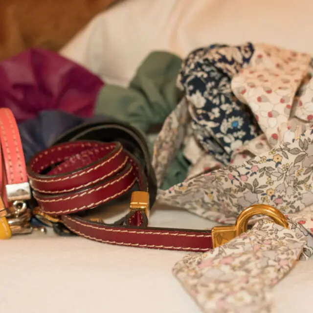 Maison Mallow - Bracelet en cuir Jaune Moutarde et fermoir Argent