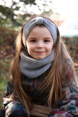 Bandeau avec nœud Perinne enfant par la marque Maison Bonnefoy Maison Bonnefoy - Bandeau avec nœud Perinne enfant