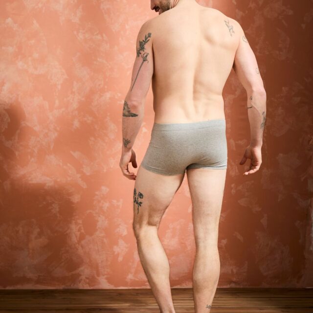 Lemahieu - Boxer confort Coton BIO - Gris - Terracotta - Homme