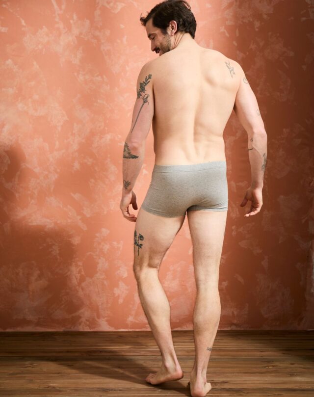 Lemahieu - Boxer confort Coton BIO - Gris - Terracotta - Homme