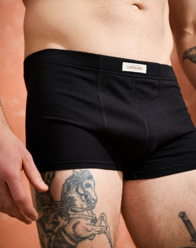 Lemahieu - Boxer confort Coton BIO - Noir - Homme