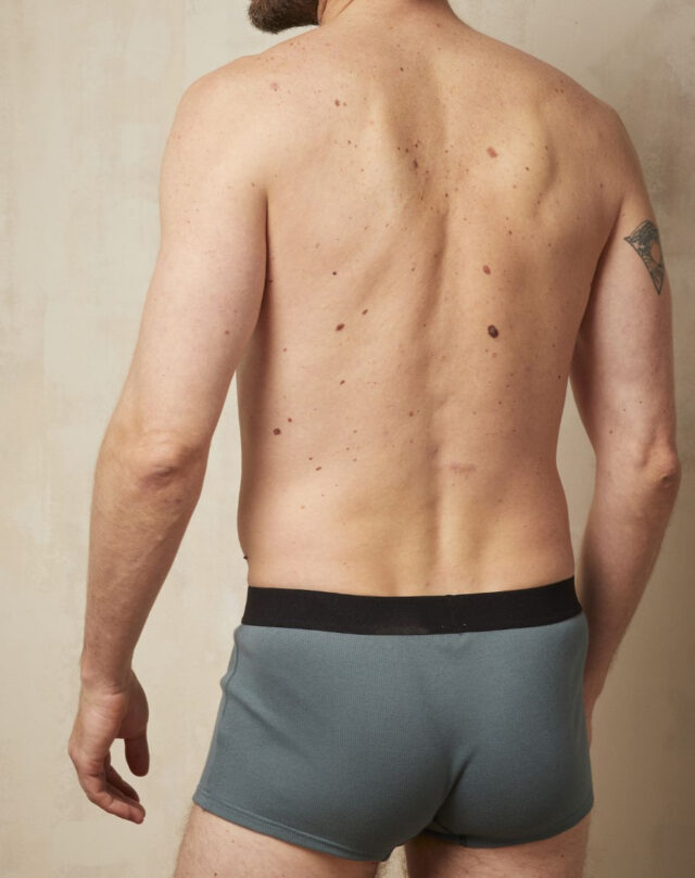 Lemahieu - Boxer court côtélé  - Kaki - Homme