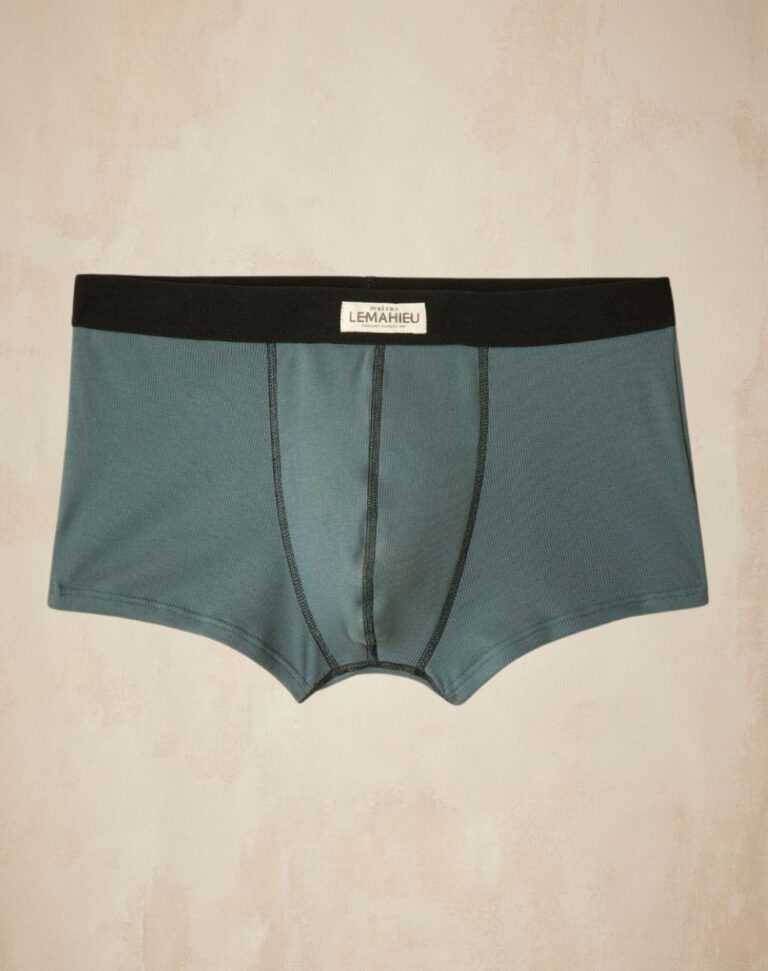 Lemahieu - Boxer court côtélé - Kaki - Homme