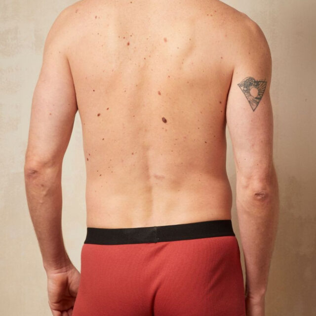 Lemahieu - Boxer court côtélé - Terracotta - Homme