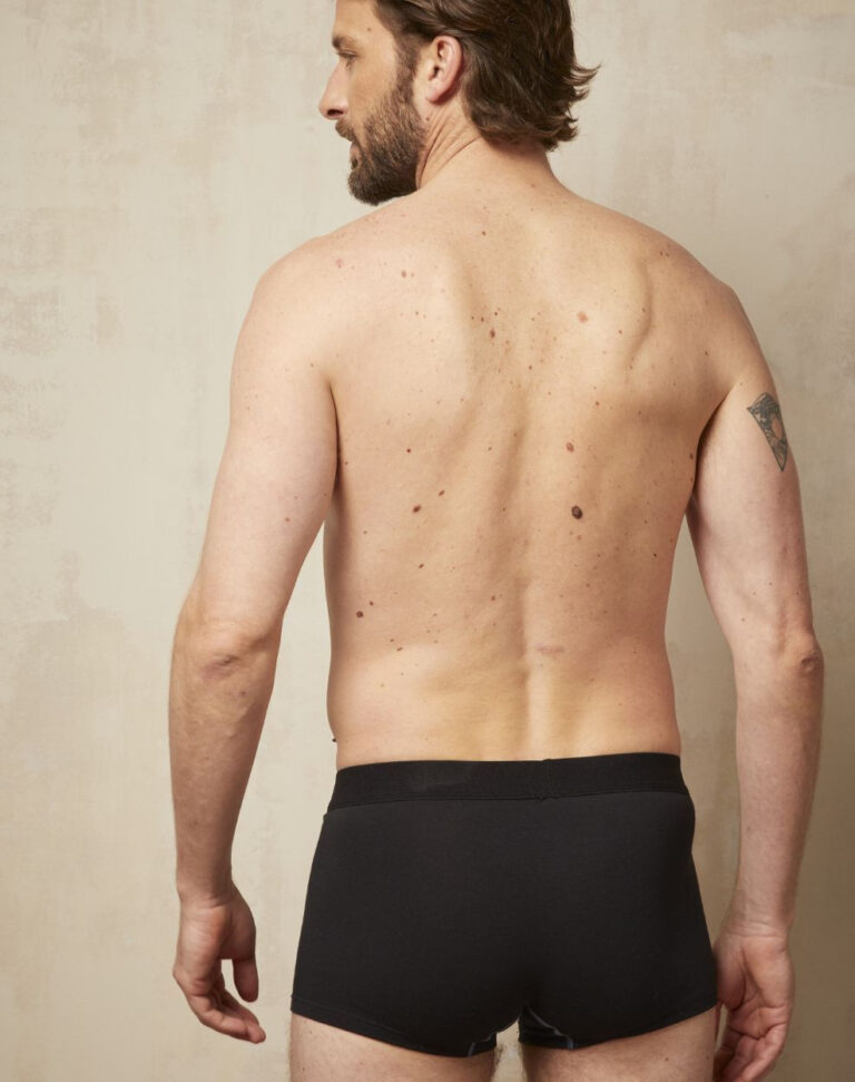 Lemahieu - Boxer court en Coton BIO - Noir/Bleu - Homme