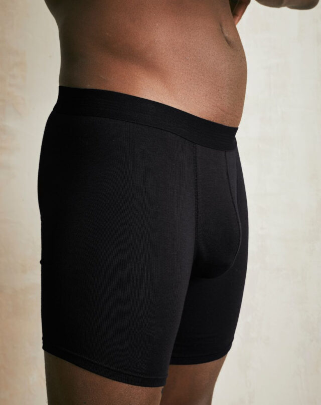 Lemahieu - Boxer long en Coton BIO - Noir - Homme