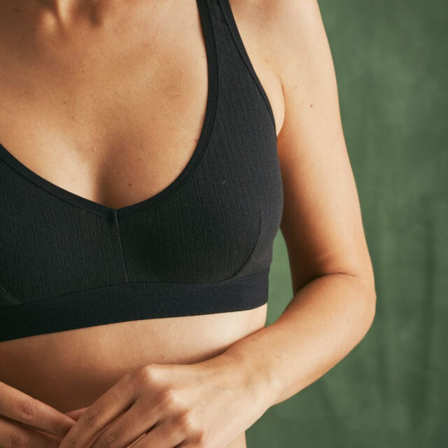 Lemahieu - Brassière à pinces élastiquée - Noir - Femme