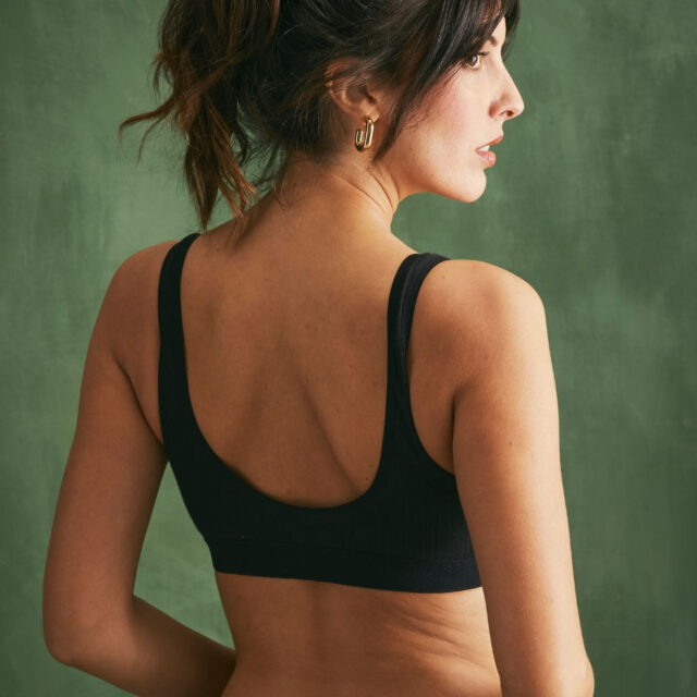 Lemahieu - Brassière à pinces élastiquée - Noir - Femme