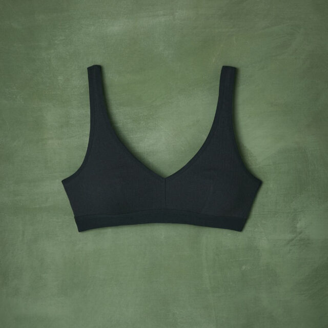 Lemahieu - Brassière à pinces élastiquée - Noir - Femme