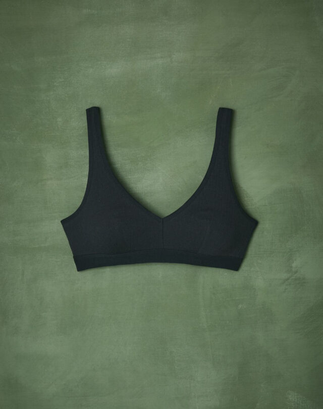 Lemahieu - Brassière à pinces élastiquée - Noir - Femme