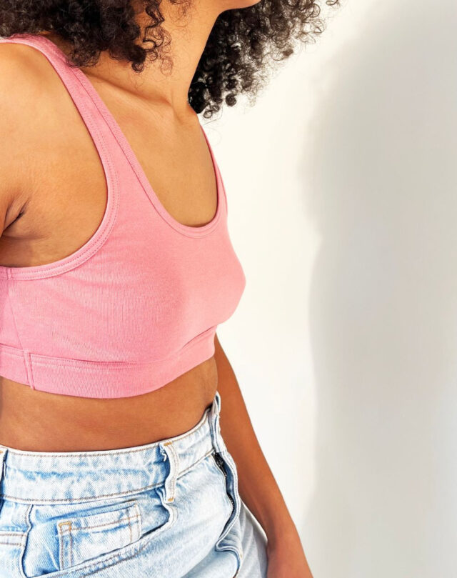 Lemahieu - Brassière 100% en Coton BIO - Rose - Femme