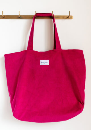 MAISON MALLOW - Sac Cabas en Velours côtelé Fuchsia