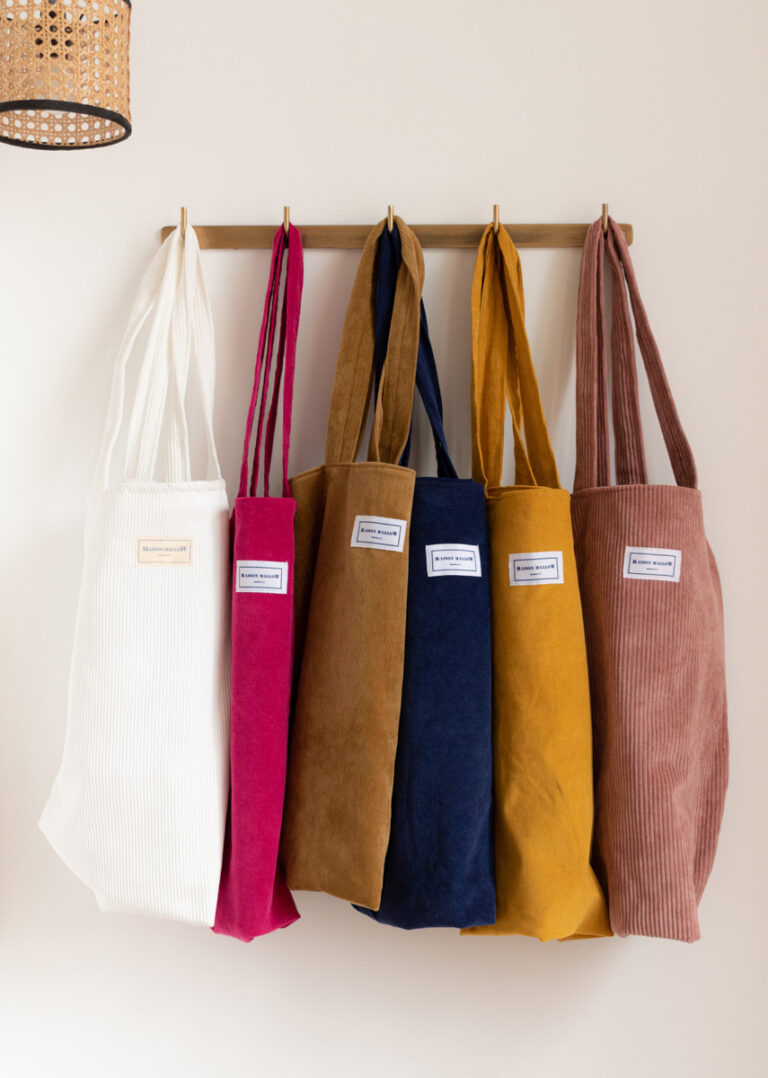 Maison Mallow - Sac Cabas en Velours côtelé Camel