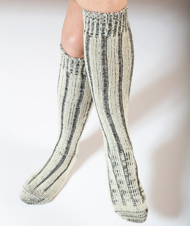 Ardelaine - Chaussettes épaisses hautes en laine et coton