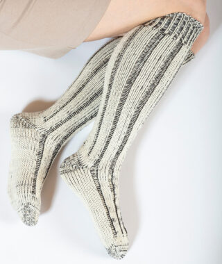 Ardelaine - Chaussettes épaisses hautes en laine et coton