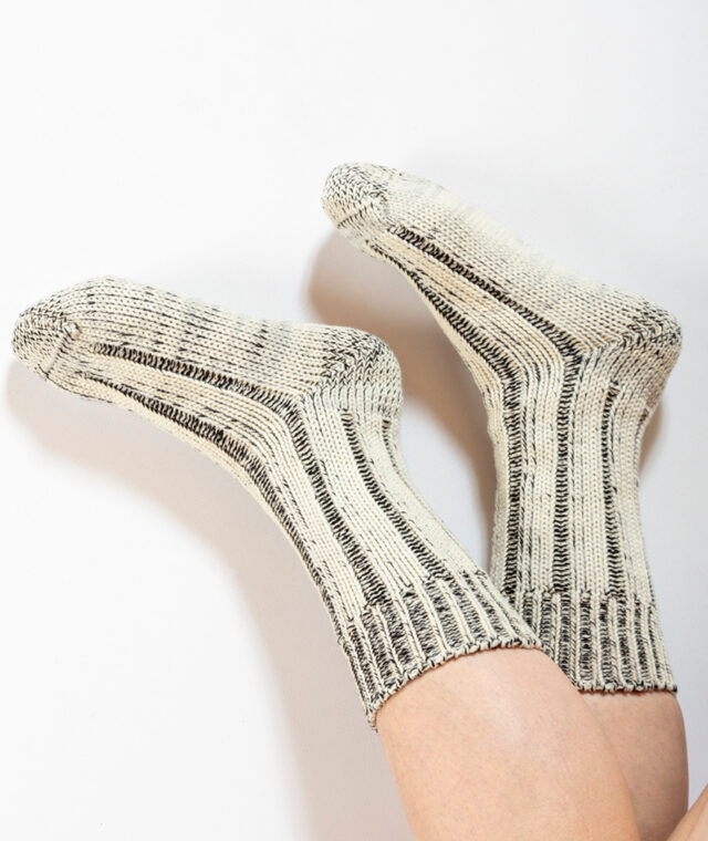 Ardelaine - Chaussettes épaisses courtes en laine & coton