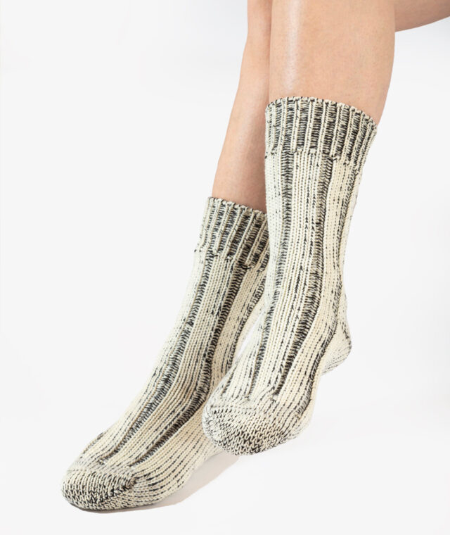 Ardelaine - Chaussettes épaisses courtes en laine & coton