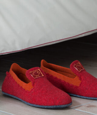 Ardelaine - Chaussons en feutre de laine fin de collection T35