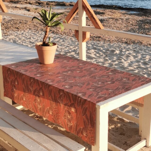 Fleur de Soleil - Chemin de table Jungle brun