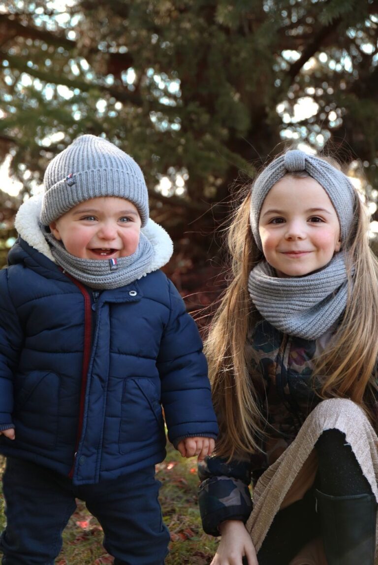 Maison Bonnefoy - Tour de cou Perinne enfant Zinc gris 1/3 ans
