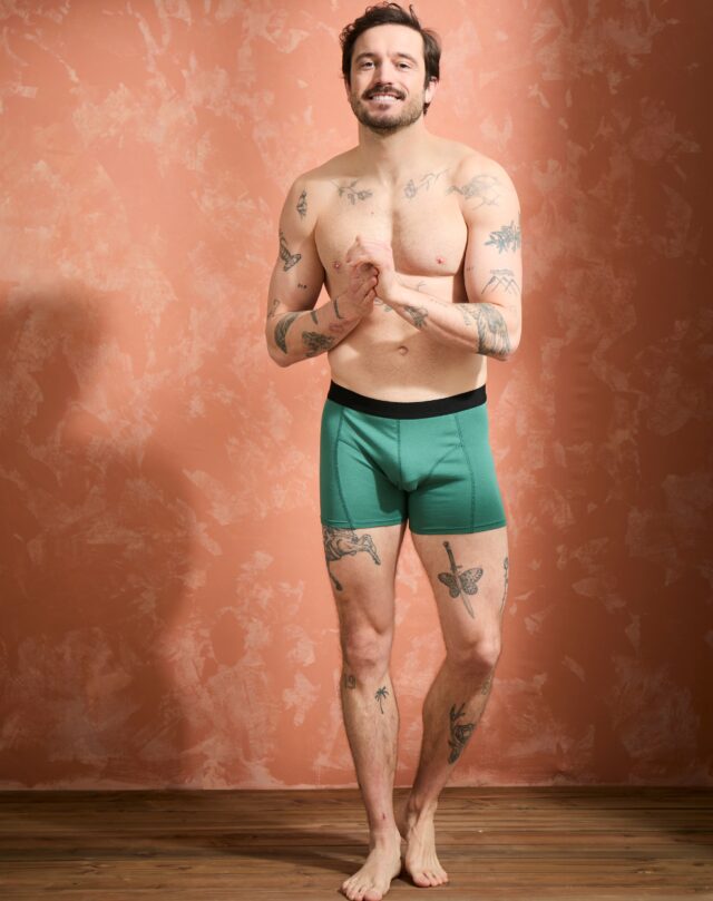 Lemahieu - 2x Boxers coton modal - Vert Anglais - Homme