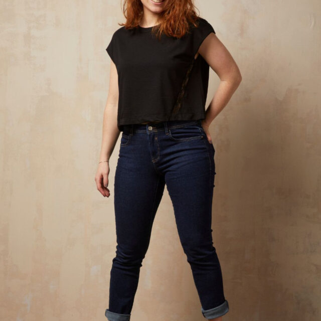 Lemahieu - Crop top dentelle - Noir - Femme