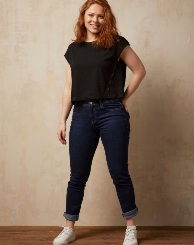 Lemahieu - Crop top dentelle - Noir - Femme