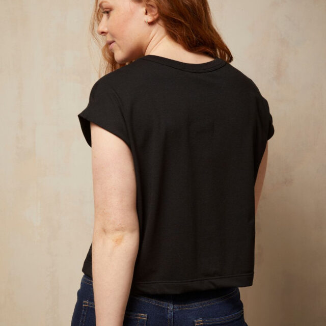 Lemahieu - Crop top dentelle - Noir - Femme