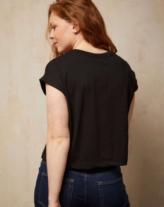 Lemahieu - Crop top dentelle - Noir - Femme