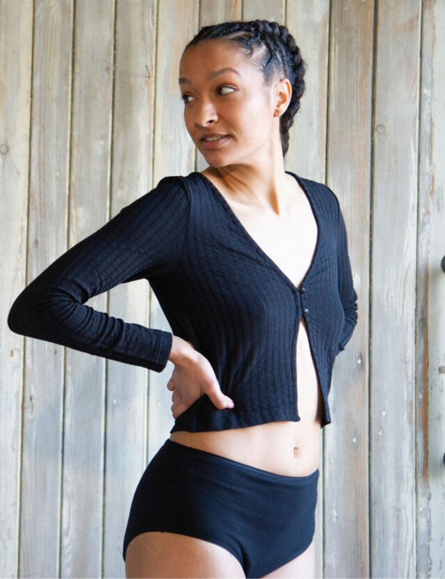 Lemahieu - Culotte menstruelle taille haute - Noir - Femme