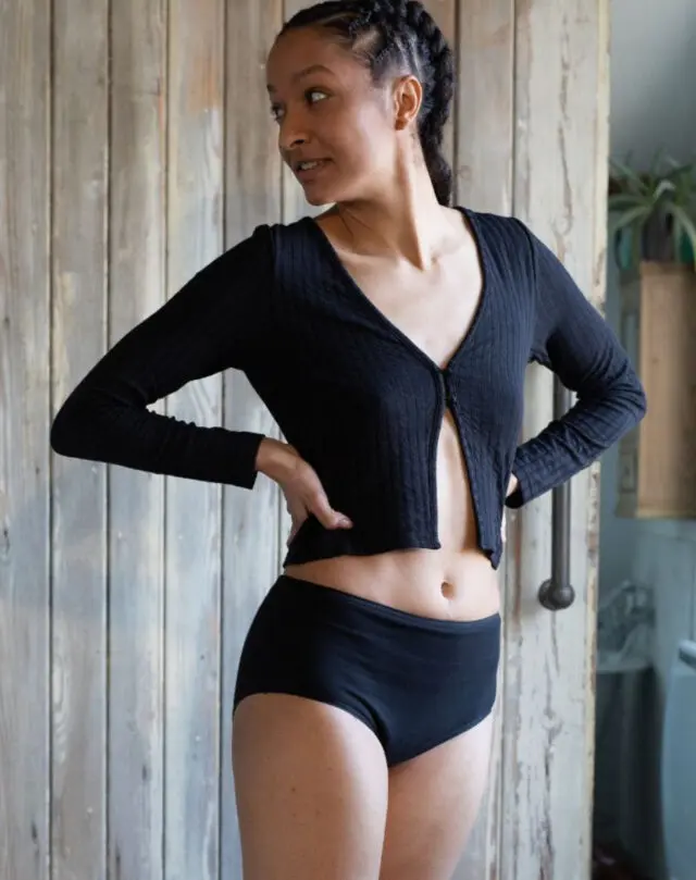 Maison Lemahieu - Culotte menstruelle taille haute – Noir – Femme