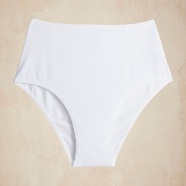 Lemahieu - Culotte taille haute en Coton BIO - Blanc - Femme