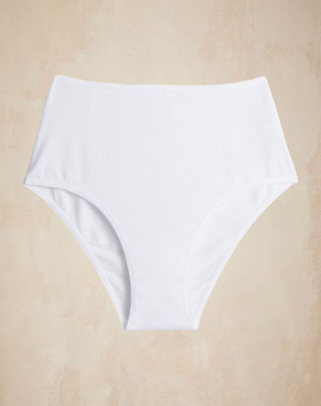 Lemahieu - Culotte taille haute en Coton BIO - Blanc - Femme