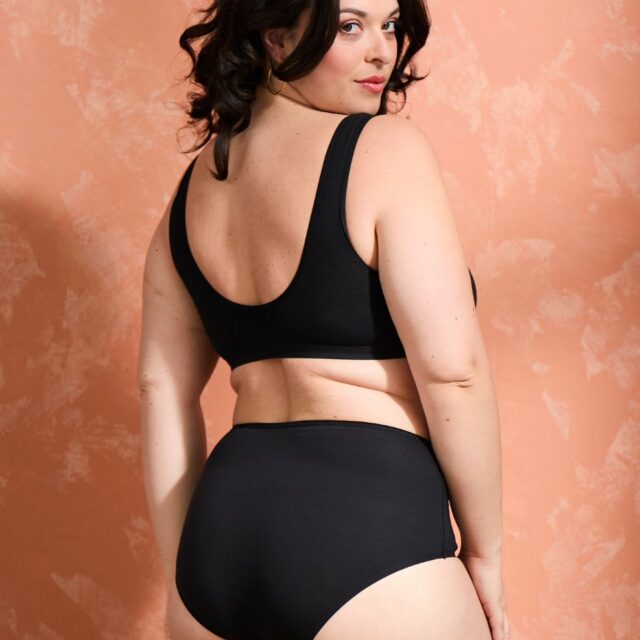 Lemahieu - Culotte taille haute en Coton BIO - Noir - Femme