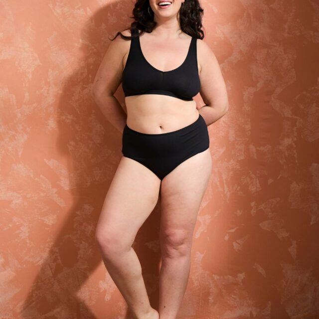 Lemahieu - Culotte taille haute en Coton BIO - Noir - Femme