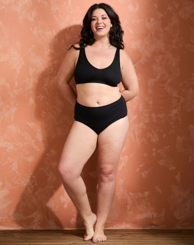 Lemahieu - Culotte taille haute en Coton BIO - Noir - Femme