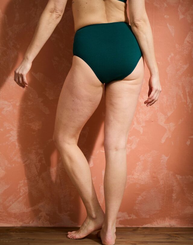 Lemahieu - Culotte taille haute en Coton BIO - Vert Cyprés - Multicouleur  - Femme