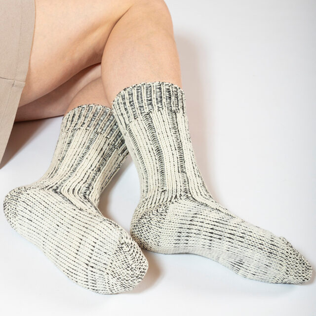 Ardelaine - Chaussettes épaisses courtes en laine & coton