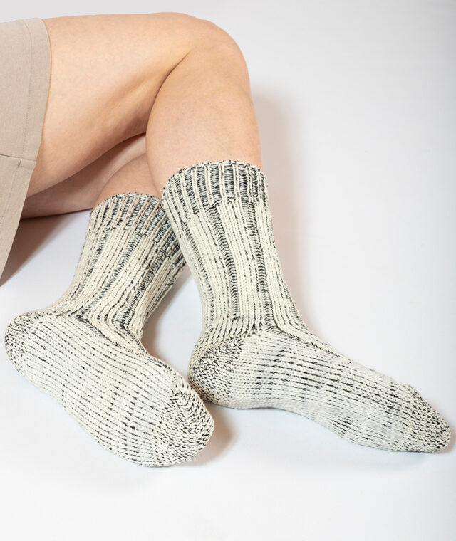 Ardelaine - Chaussettes épaisses courtes en laine & coton