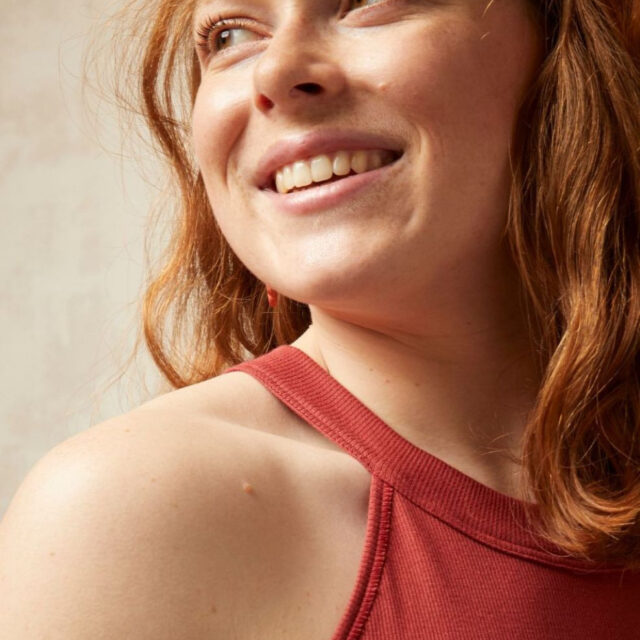 Lemahieu - Débardeur côtelé - Terracotta - Femme