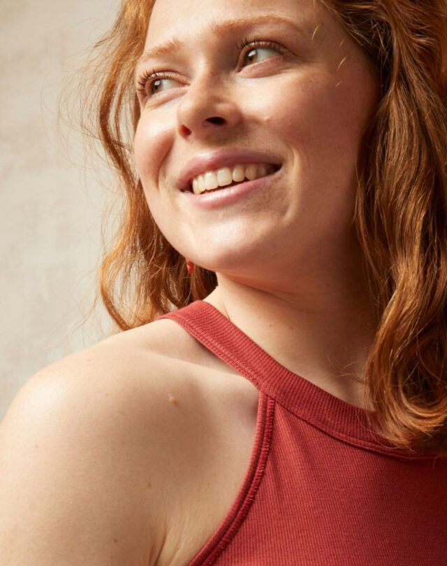 Lemahieu - Débardeur côtelé - Terracotta - Femme