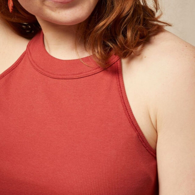 Lemahieu - Débardeur côtelé - Terracotta - Femme