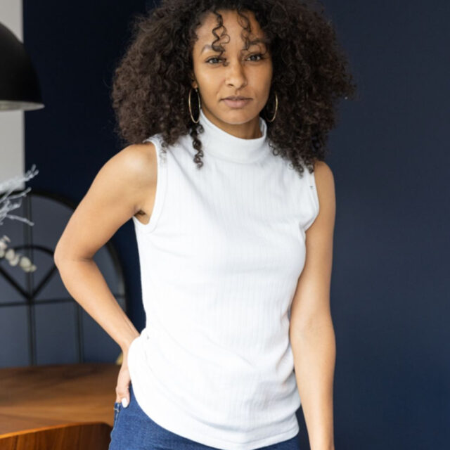 Lemahieu - Débardeur Laine & Coton - Blanc - Femme - Femme