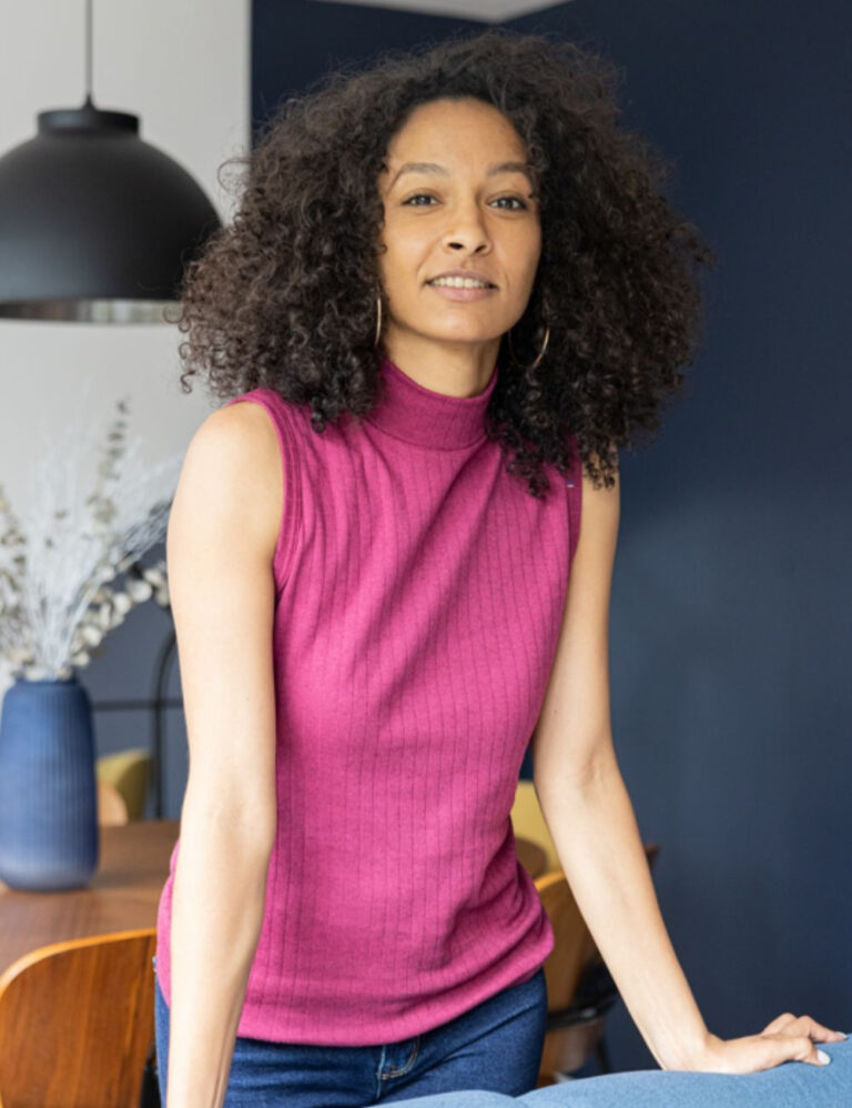 Lemahieu - Débardeur Laine & Coton - Grenat - Femme - Bordeaux - Femme