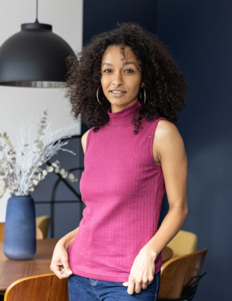 Lemahieu - Débardeur Laine & Coton - Grenat - Femme - Bordeaux - Femme