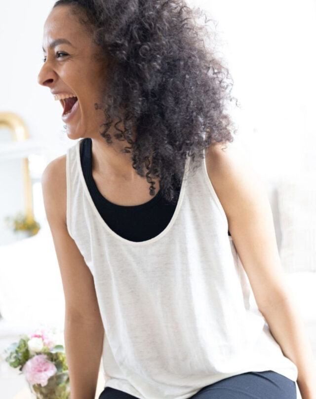 Lemahieu - Débardeur 100% Lin - Ecru - Femme - Blanc - Femme